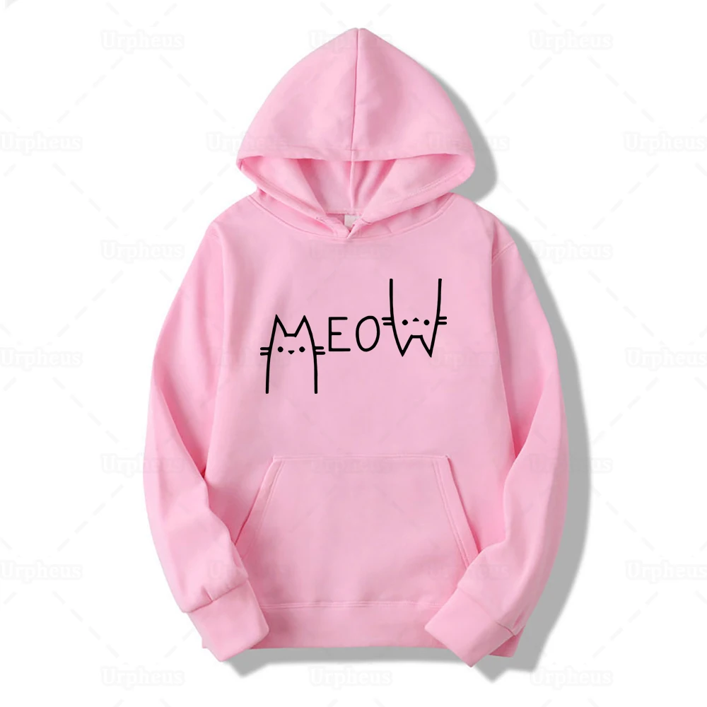 Cute Meow Cat Hoodies Funny Cat Mom Hoodies Sweatershirt