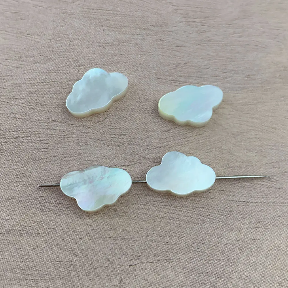 Natural White Mother of Pearl Shell Cloud Spacer Beads For diy Jewelry Making Bracelets Necklaces