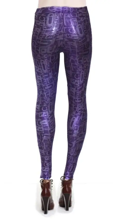 High End Spring Summer New Vintage Starfish Print Elastic Slim Leggings Pants Women Leggings