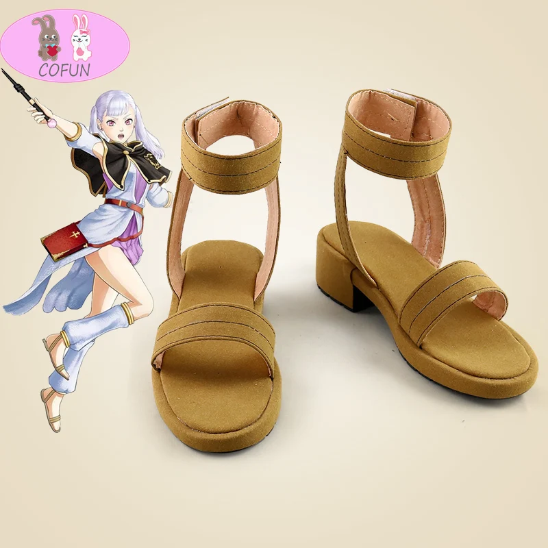 COFUN Noelle Silva Cosplay Noelle Silva Cosplay Sandals Gery Shoes Custom Made Any Size Halloween Custom Made