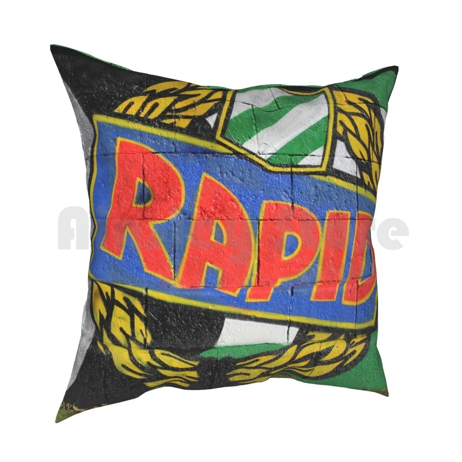 Graffiti Rapid Wien Pillow Case Printed Home Soft DIY Pillow cover Graffiti Street Art Street Art Rapid Vienna Austria