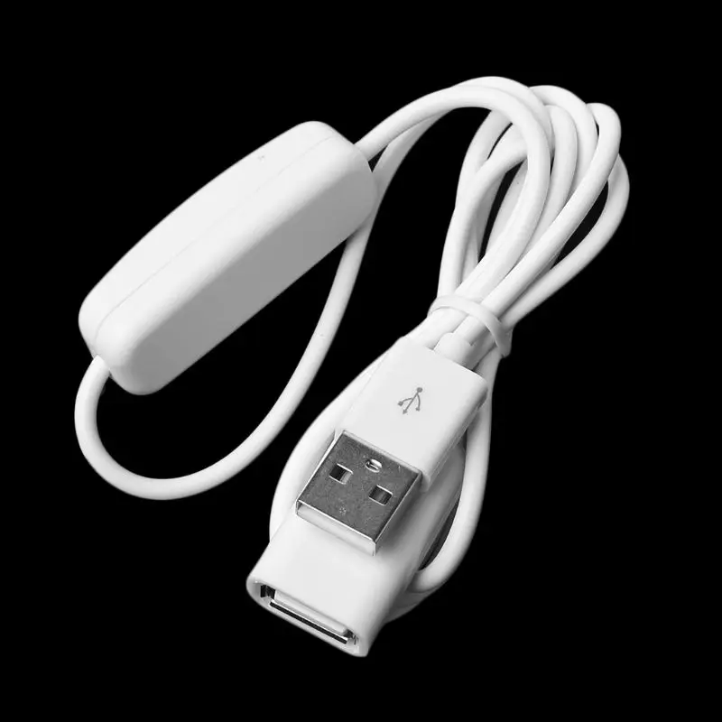 Cabo de extensão usb 2.0 macho para fêmea, cabo de dados com botão liga/desliga para pc, laptop, pen drive, leitor de cartão, disco rígido, teclado