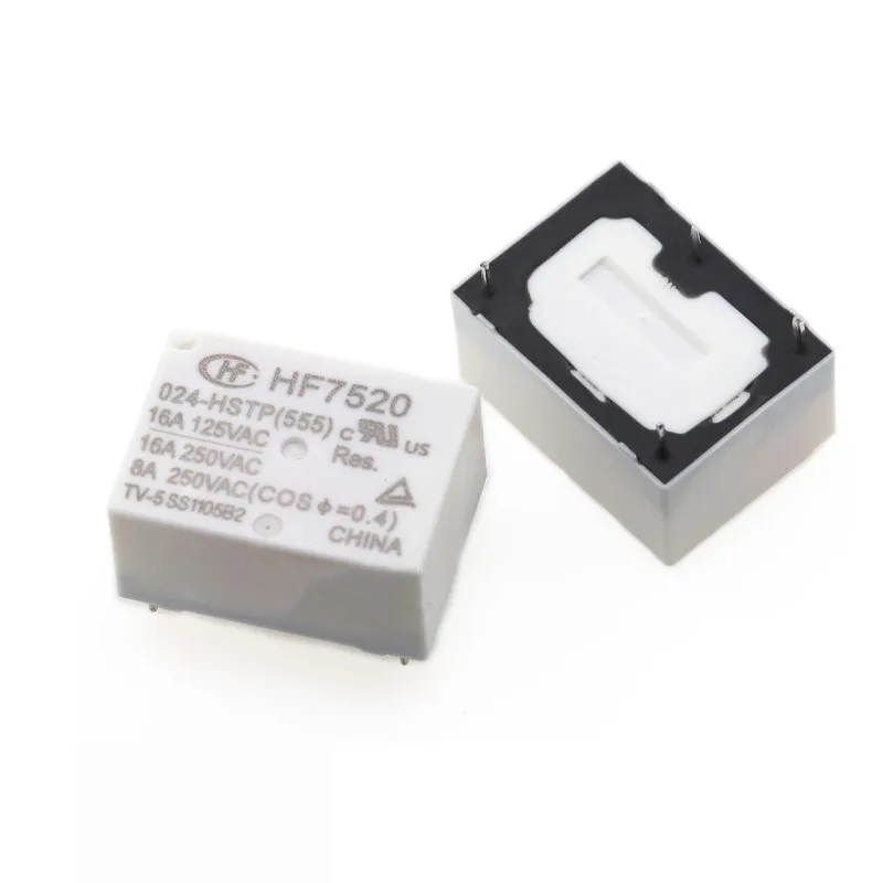 2PCS/Lot Relay HF7520-005-HSTP HF7520-012-HSTP HF7520-024-HSTP 5V 12V 24V 4PIN 16A