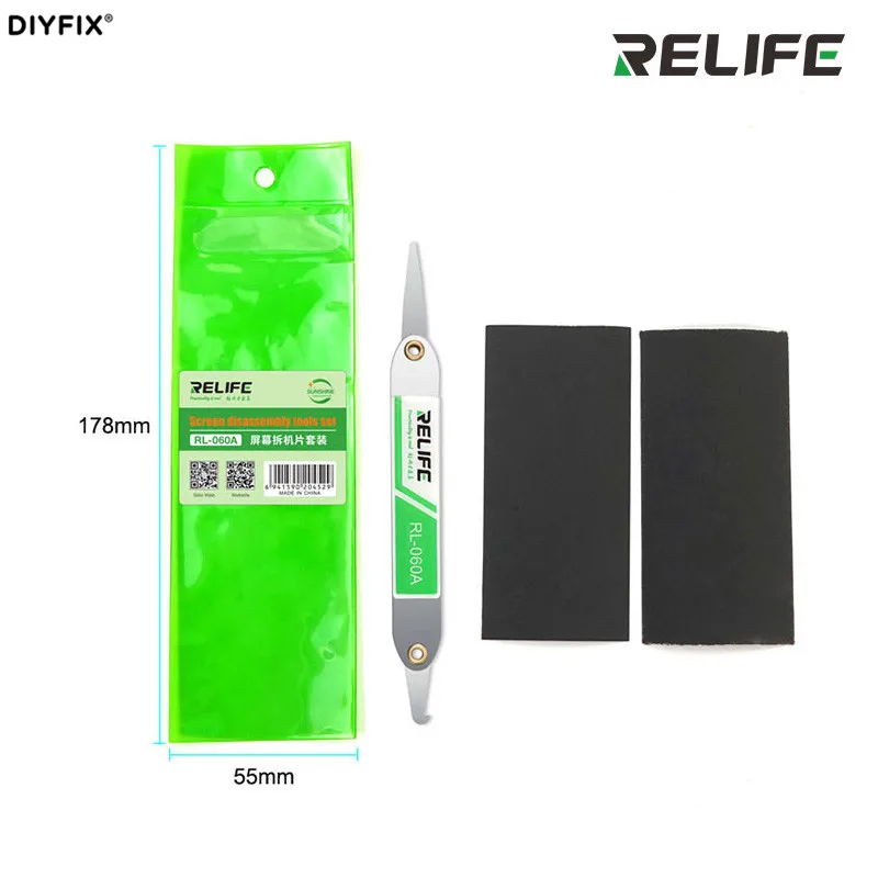 Diyfix flash ferramenta de desmontagem de tela ultrafina, conjunto para reparo de tela de celular com borda
