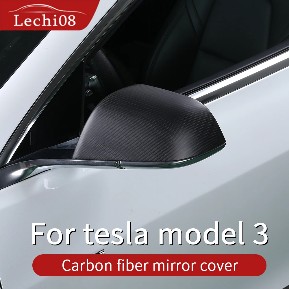 Rear view mirror cover For Tesla model 3 accessories/car2016 -2023 tesla three tesla model 3 carbon/accessoires