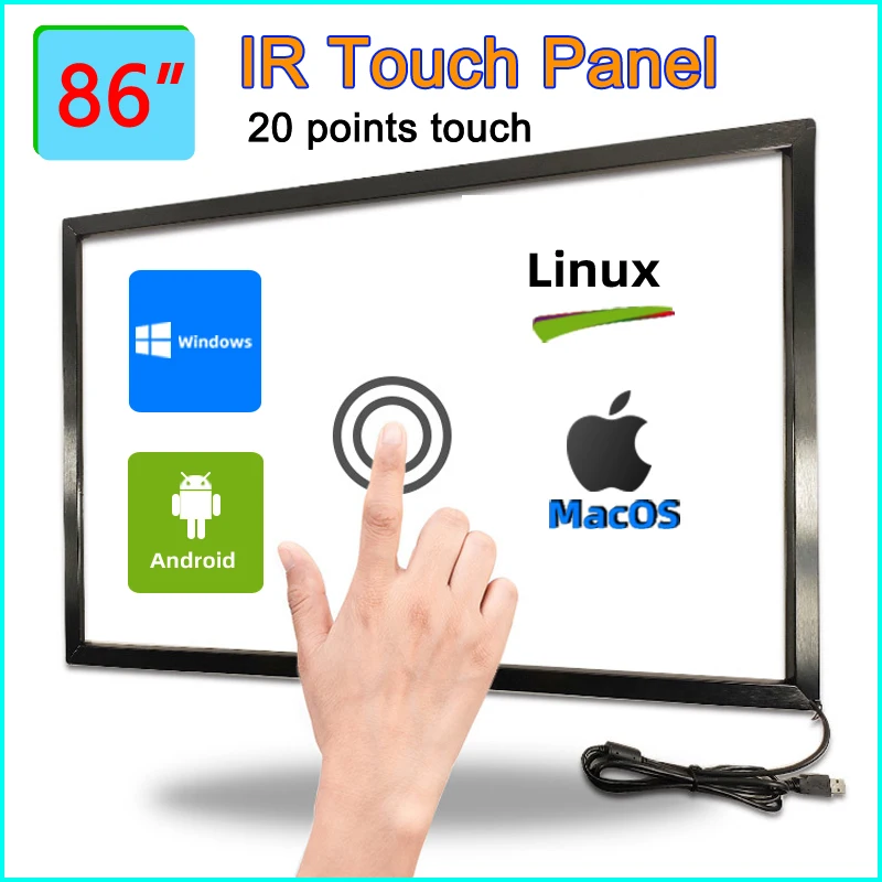 HaiTouchs 86 inch IR Touch Frame Infrared Multi Touch Frame overlay kit 86