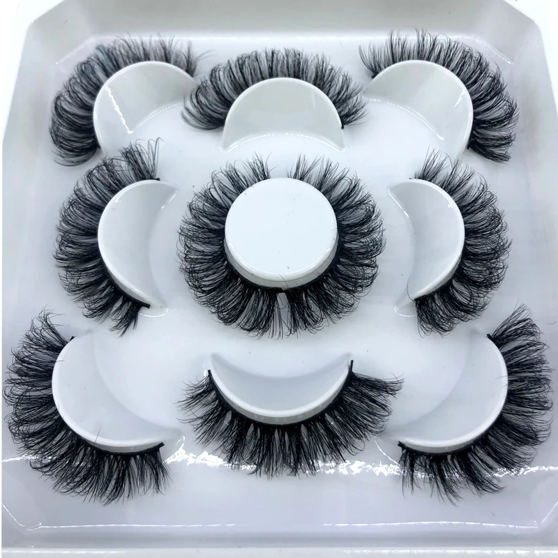5 Paar flauschige Wimpern 8–25 mm 3D-Nerzwimpern lange dicke natürliche falsche Wimpern Großhandel Wimpern Anbieter Make-up Nerzwimpern – Detail 10