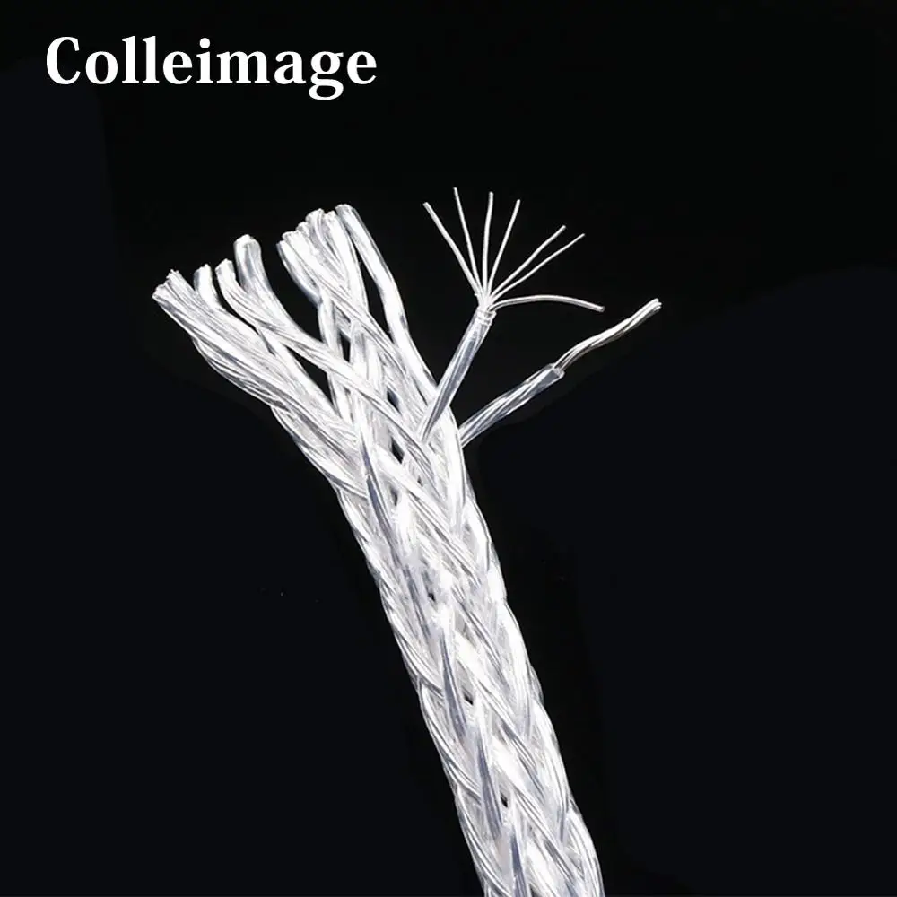 

Colleimage Hifi Audio 8AG High Purity Silver Plated OCC Hifi Speaker Bulk Cable 16 Strands Audio Speaker Wire for Diy