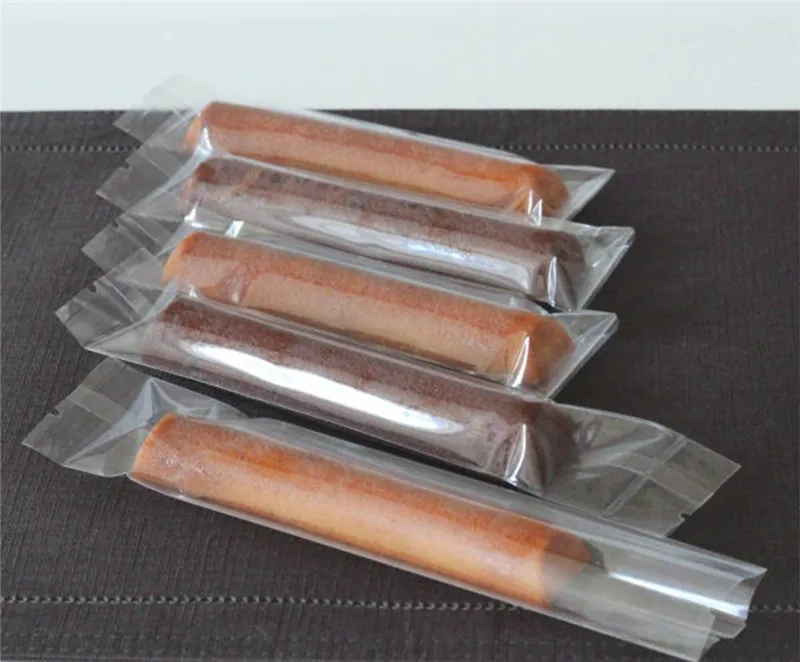 50 Stücke 4,5x22 cm Lange Transparente Klare Kunststoff Verpackungsbeutel Backen Dessert Finger Keks Klebreis Boot Verpackung – Detail 6