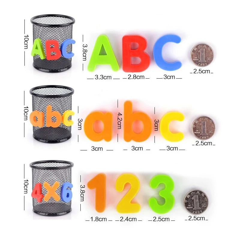 26pcs Magnetic Letter Numbers Alphabet Fridge Magnets Colorful ABC 123 Educational Kids Learning Spelling Counting Education Toy