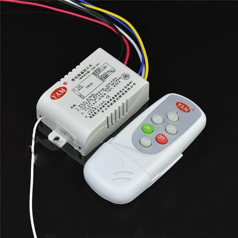 3 Ways 4 Sections Smart Digital Wireless Remote Control Switch AC110V AC220V Remotes Controller for Light Lamp