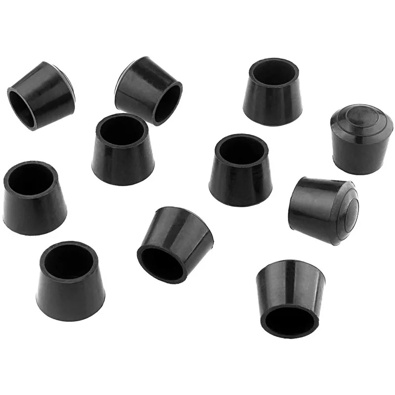 32 PCS 7/8 inch Round Chair Leg Tips Caps Anti-Slip Black Rubber Table Feet Covers Chair Leg Protectors