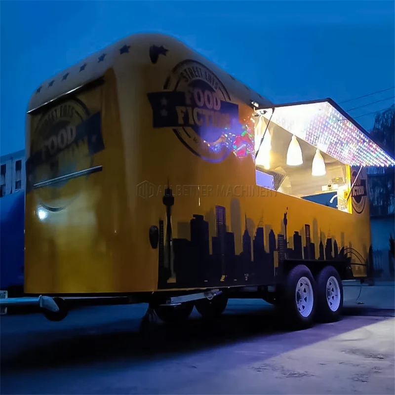 Allbetter Vintage Style Food Truck Trailer Mobile Kitchen Coffee Bar Pizza Burger Fries Hot Dog Ice Cream Concession