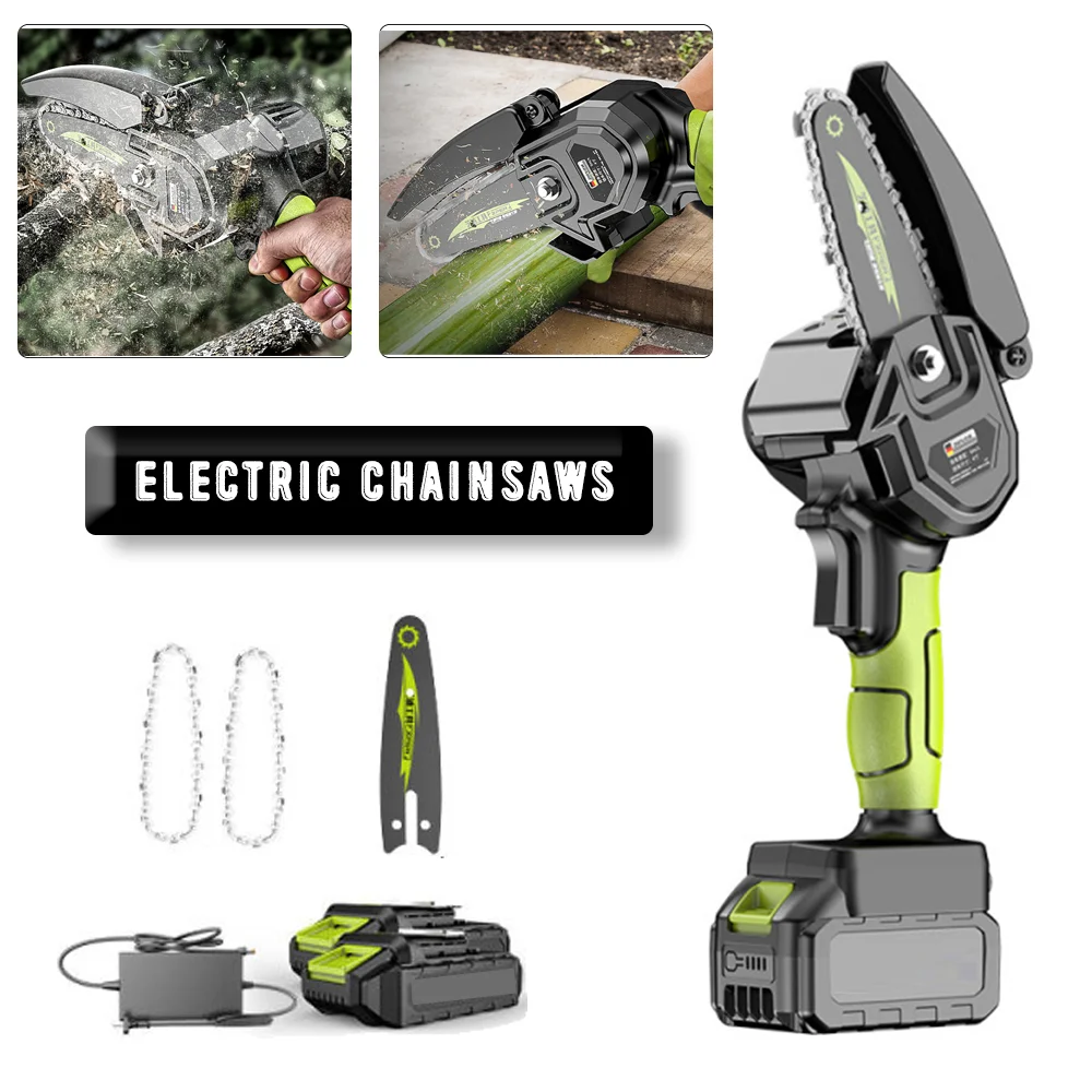 

NEW Chainsaw 4 Inch 1200W Tools Pruning Saw Circular Saw Electric Jigsaw Reciprocating Miter Saw Rechargeable Saw Wood Spliting