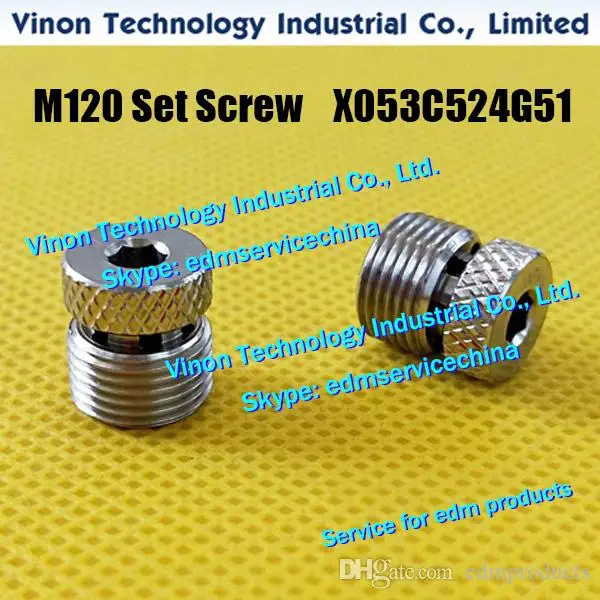 X053C524G51 M120 edm Set Screw upper ID=0.4mm for Mit subishi H1,HA,SA,SB,SZ machine AF3 AF2 type X053-C524-G51 Set Screw M120