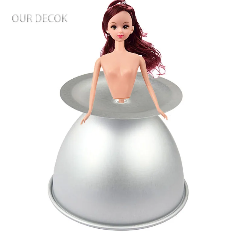 8 Inch Cake Mould 3D Princess Dress Aluminium Baking Tools Mold for Fondant Cake Decorating with Doll patisserie moules a gateau