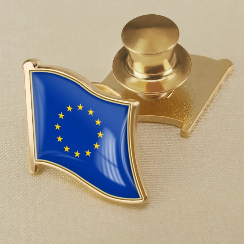 European Union Flag Brooches Badges Lapel Pins