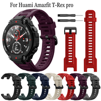 Silicone Bracelet Straps with tool for Huami Amazfit T-REX Sport wristband Watchband for Xiaomi Huami Amazfit T-rex Pro Correa