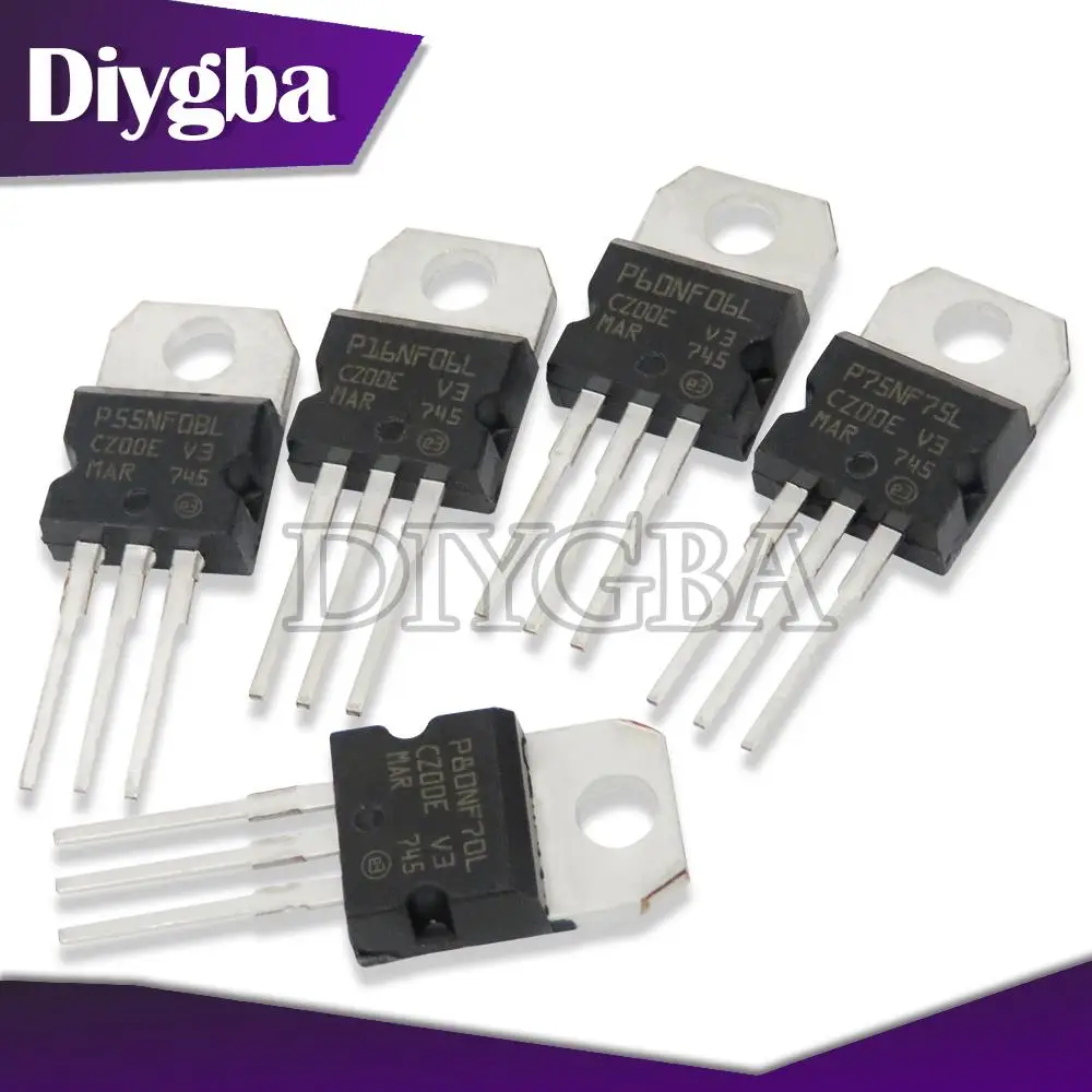 10PCS STP55NF06L STP80NF70 STP75NF75 STP60NF06 STP16NF06 TO-220 integrated circuit