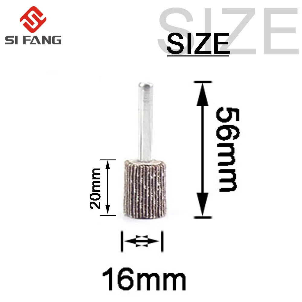 5PC Schleifpapier Schleifen Klappe Polieren Räder Schleif Disc Shutter Polieren Rad Für Rotary Dremel Werkzeug 60/80/120 körnung 6MM Schaft – Detail 3