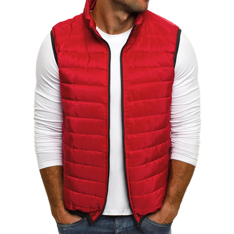 2024  Vest Men Autumn Jackets Thick Vests Man Sleeveless Coats Male Warm Cotton-Padded Waistcoat Men Gilet Veste Hommes