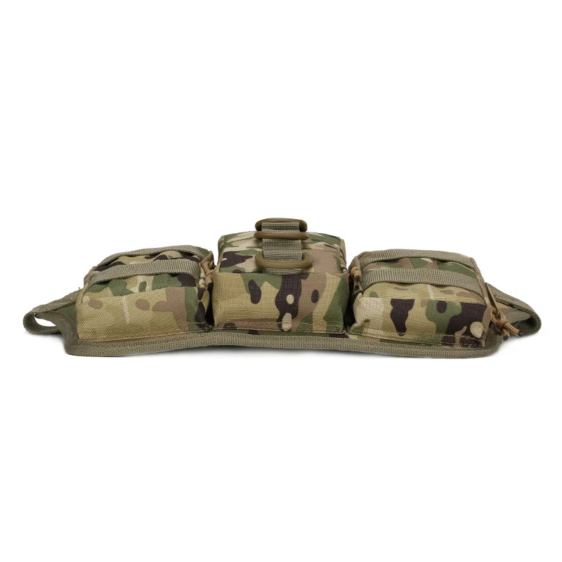 2021 New Outdoor Training Camouflage Waist Bag Triple Small Waist Bag Tactics Small Waterproof Mountaineering Riding Bag
