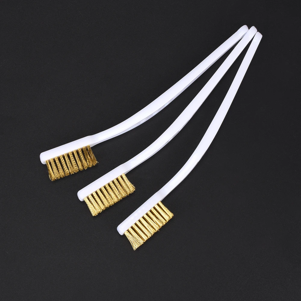 Copper Wire Brush 3D Printer Cleaner Tool Toothbrush Handle 3D Printer Cleaning Heater Block V6 Nozzle Hot Bed 3D Printer Parts