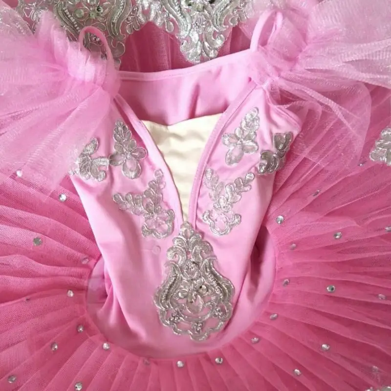 Professional Ballet Tutus Child Swan Lake Ballet Dance Clothes Girls Pancake Tutu Child Ballerina Figure Skating Dress Outfits