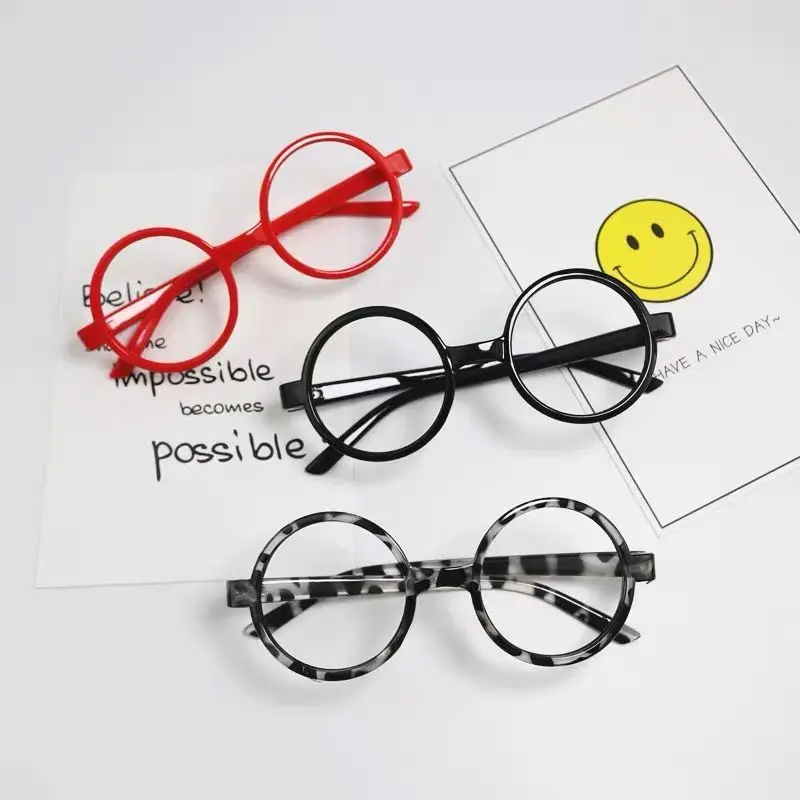 Korean version of children glasses frame without lens cute children glasses round frame boys and girls baby glasses frame tide