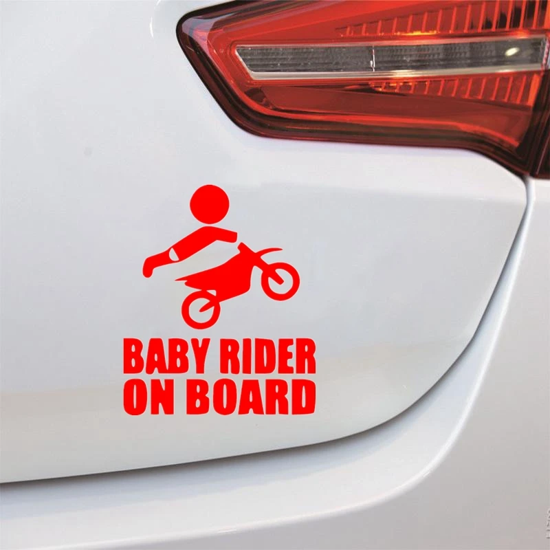 CK20119#15x18cm Baby Rider on Board Funny Vinyl Car Sticker Waterproof Car Decal Stickers on Car Truck Bumper Rear Window view 4