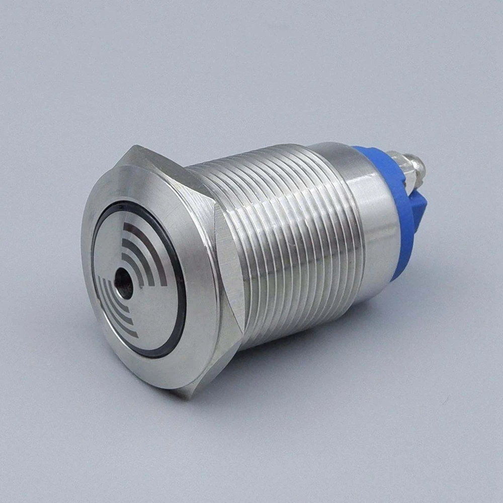 Buzzer 22mm 19mm Flash LED Alarm Indicator Light Signal Lamp Flash Metal Buzzer DC6V DC12V DC24V AC220V Intermittent Sound