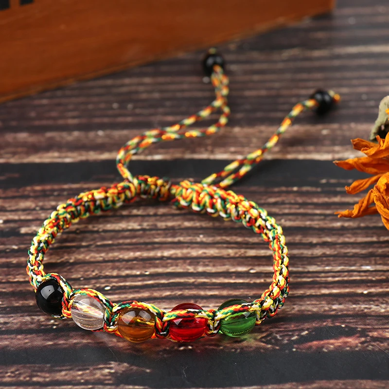 قابل للتعديل مكرسة فنغ شوي خمسة عناصر من الطبيعة سوار محظوظ الثروة