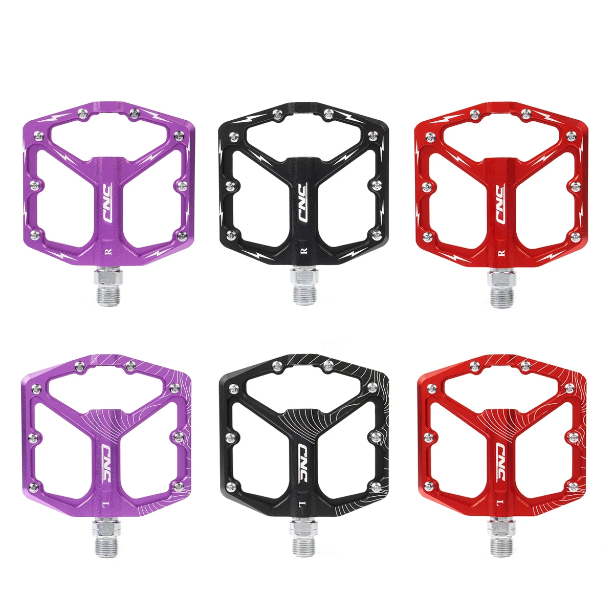 

CNC /16" Mountain Bike Pedals Aluminum Road BMX Folding Falt Ultralight Anti-slip Bicycle Pedals MTB