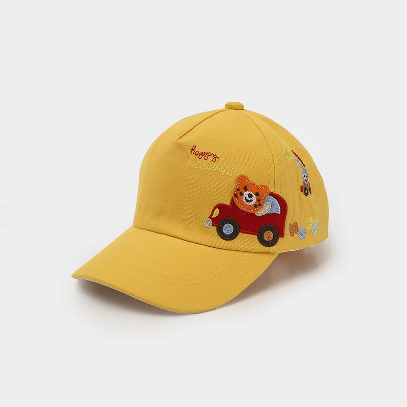 Korean Version Children Baseball Caps Cartoon Car Boys Girls Hat Travel Sunshade Kids Baby Visor Adjustable Unisex Snapback Hats