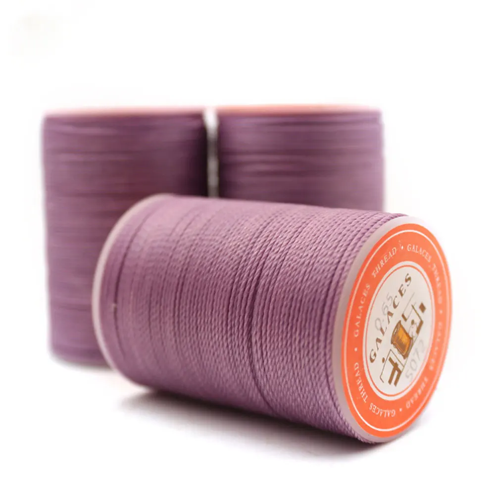 Junetree 0.55 mm 110 m round Waxed Nylon Cords Strings Ropes Thread for DIY Craft Leather craft  colors Hand Stitching Polyester