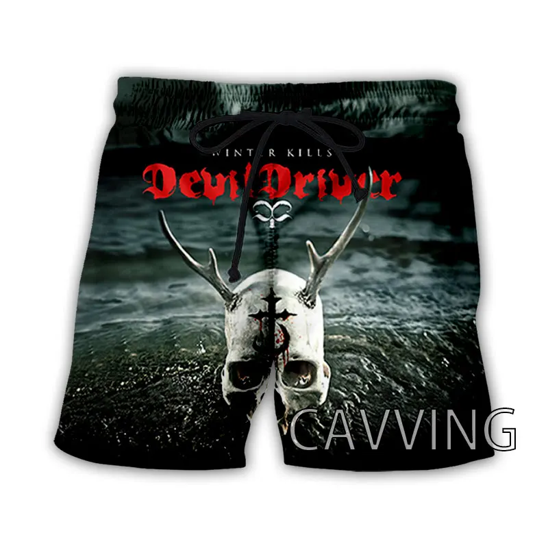 CAVVING 3D Printed  Devildriver  Band  Summer Beach Shorts Streetwear Quick Dry Casual Shorts Sweat Shorts for Women/men