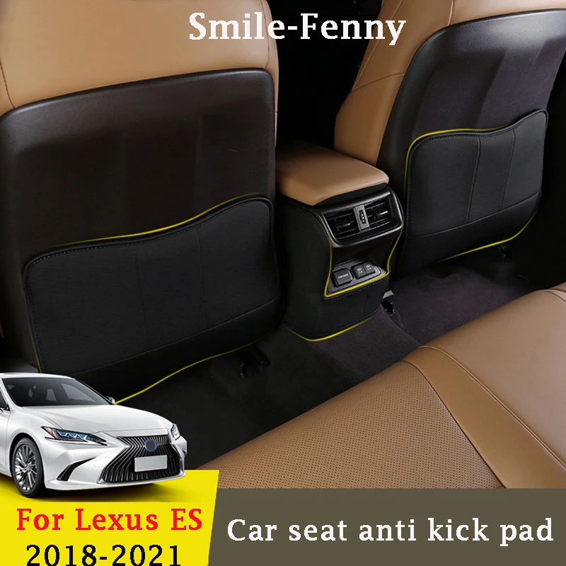 

For Lexus ES ES200 ES260 ES300H 2019 2020 2021 Microfiber Leather Anti-Kick Pad Car Seat Back Anti-Dirty Protector Cover Mats