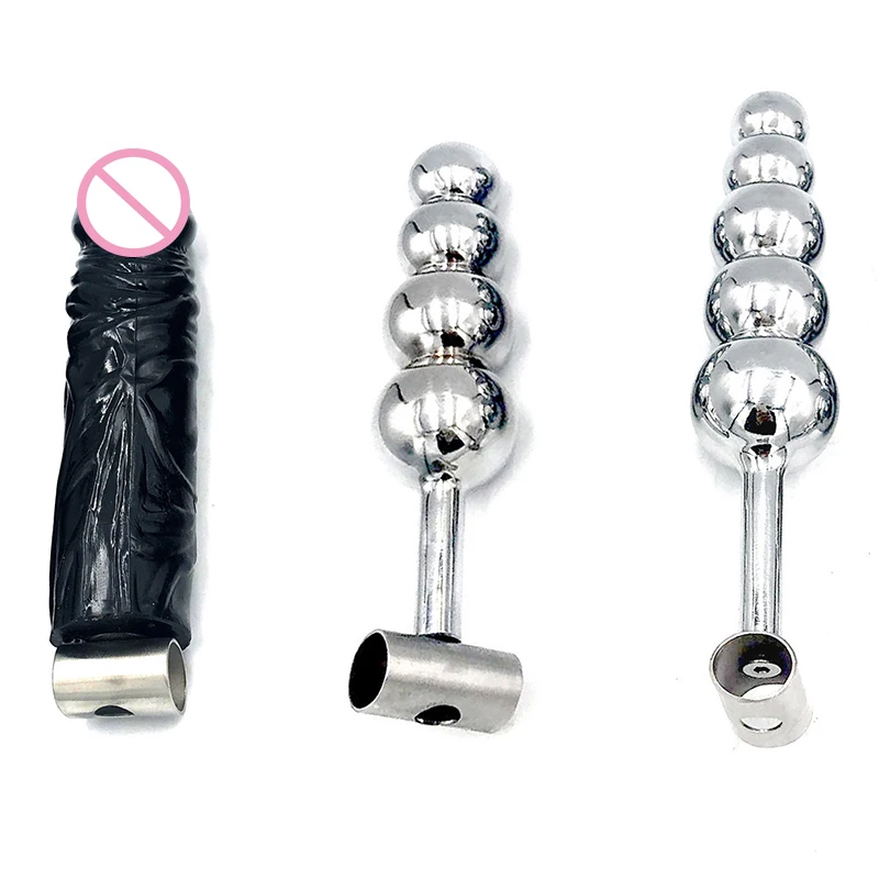 Removable Chastity Belt Accessories Anal Beads Anal Plug Silicone Dildo 4/5 Ball Sex Toys for Men Couple Women Male Masturbator