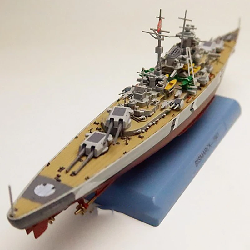 Diecast 1:1000 Scale Alloy Finished Product Battleship Bismarck Battleship Decoration Model Collection Souvenir Display