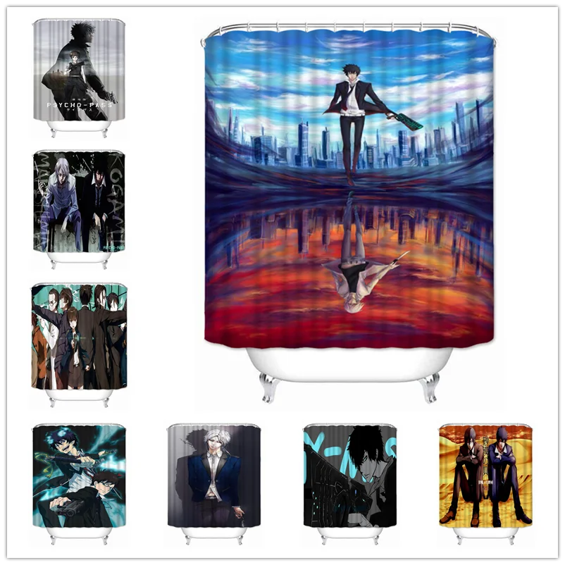 Musife Custom High Quality Psycho Pass Shower Curtain Waterproof Bathroom Polyester Fabric Bathroom Curtain