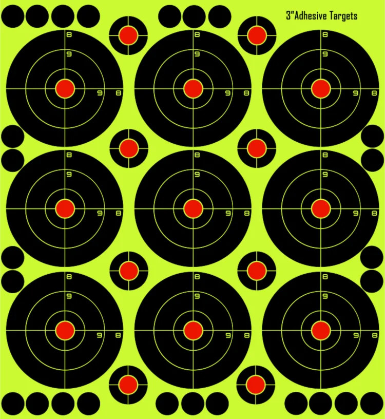 Splatter Splash & Reactive(Color Impact) Shooting Sticker Targets(Bull\'s Eye) 3\