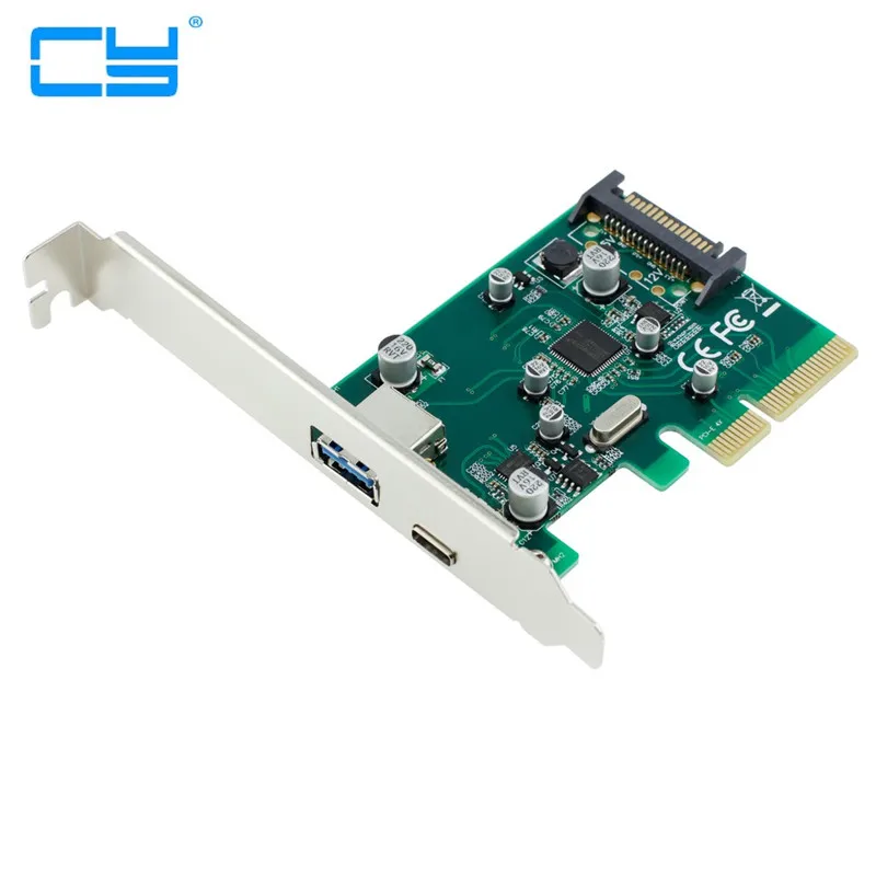 

10 Gbps USB 3.1 Tipo USB-C-Um Tipo +-C PCI-e Controller Card PCI Express 4x para Tipo C + Um Adaptador Conversor USB3.1 Adiciona