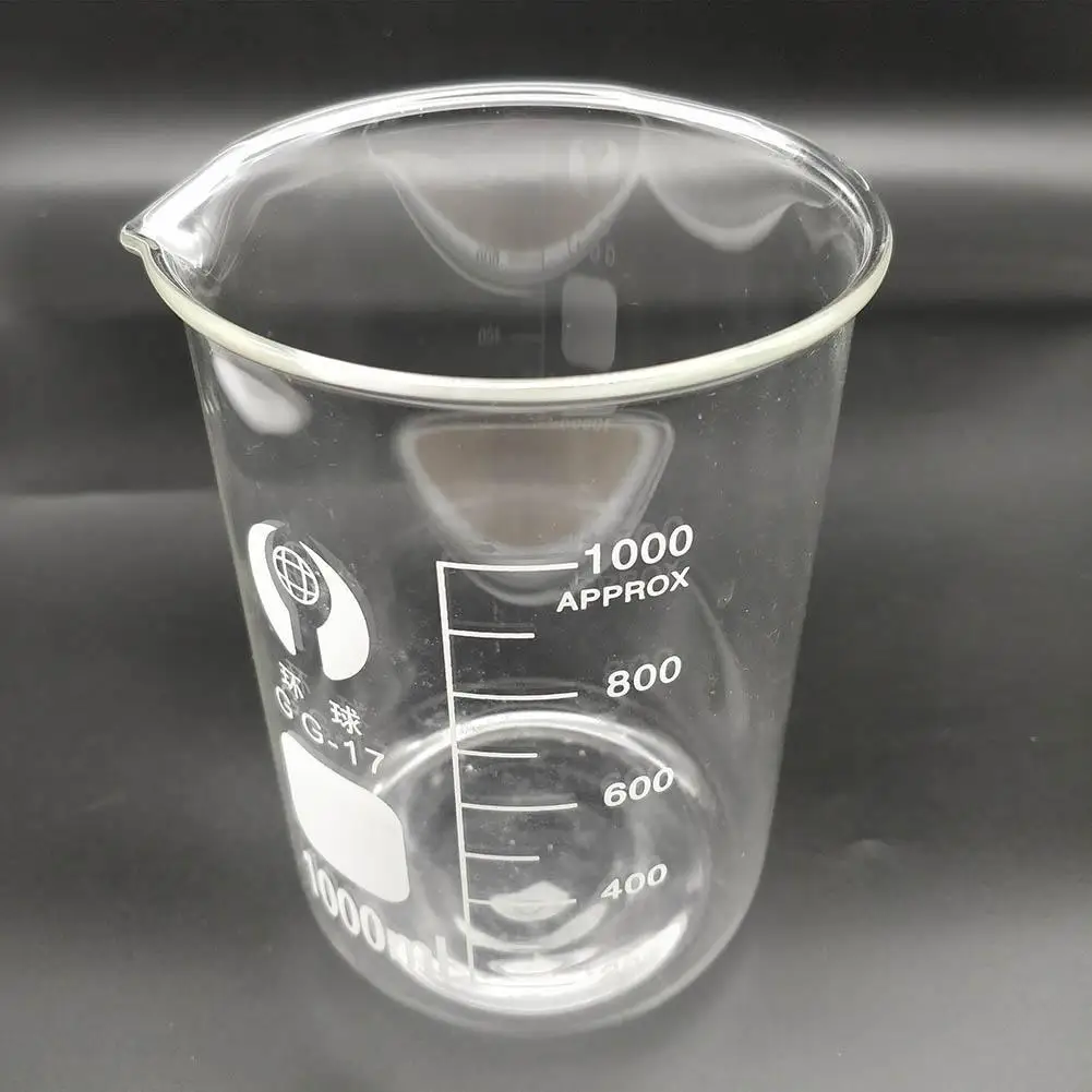 5Pcs Lab Chemical Experiment Equipment Clear Low Form Borosilicate Glass Beakers Set 1