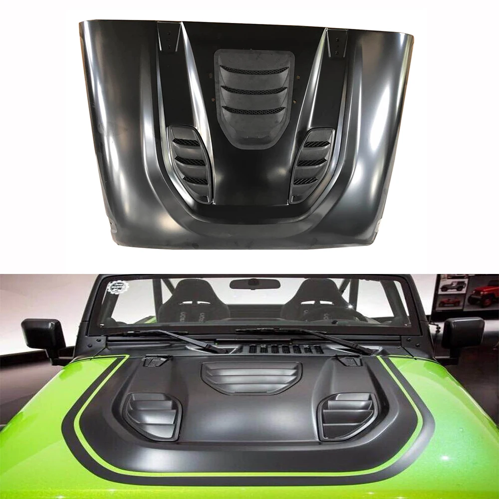 J346 Hellcats Car Engine Bonnet Hood Cover for Jeep Wrangler JK 2007-2017 lantsun