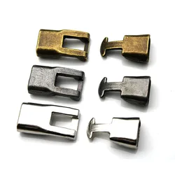 10set/Lot Hole 4.5x10mm Alloy Clasps Connectors For Flat Leather Cord DIY Bracelet Connector Buckle Jewelry Making Accessories