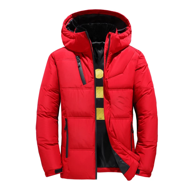 2021 Winter New Down Jacket Men White Duck Down Men Section Casual Thickening Warm Youth Men'S Hooded Down Coat 1897