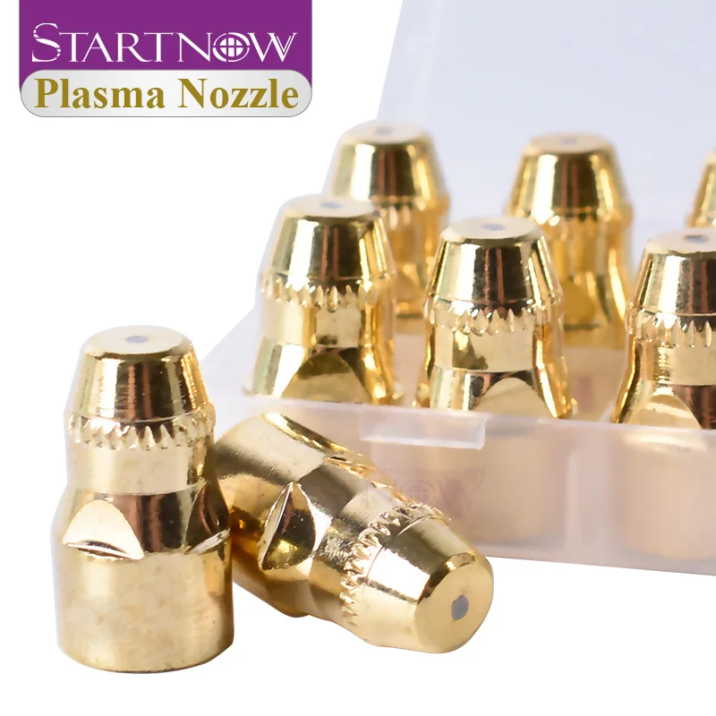 Startnow 10 Sets Air Plasma Cutter Nozzle Hafnium Electrode Consumables CNC Cutting Knife Machine High Quality P80 Plasma Nozzle