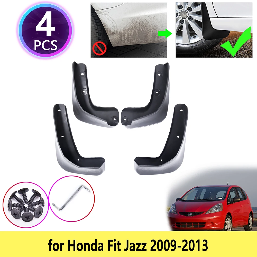 

4PCS for Honda Fit Jazz 2009 2010 2011 2012 2013 New Mudguards Mudflaps Fender Mud Flap Splash Guards Protect Car Accessories