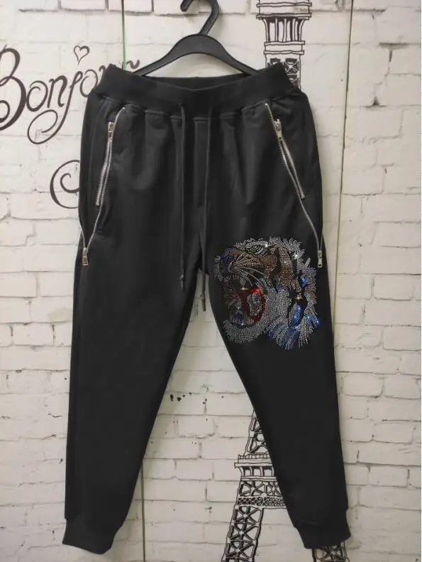 

2021 Men Spandex meaterial spring autumn korean fashion oversized pants men's clothes M-3XL