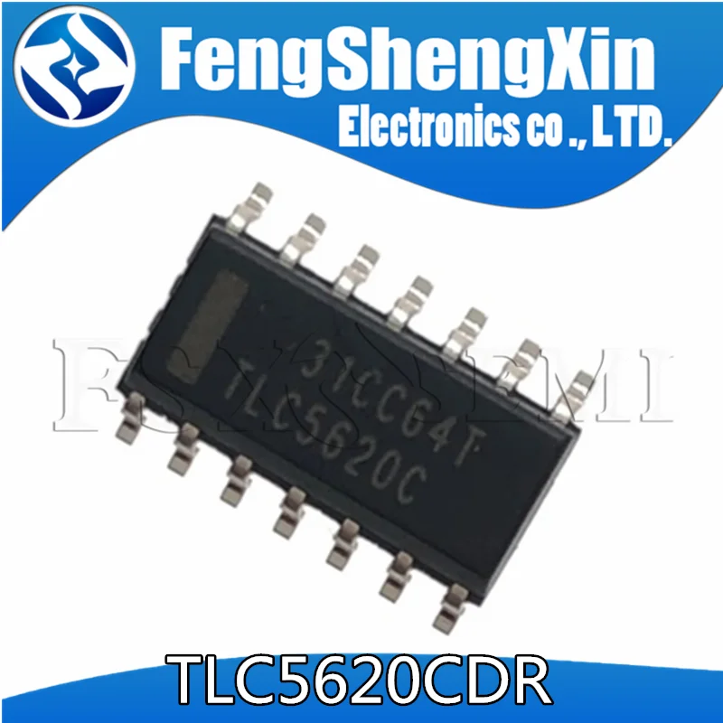 

10pcs/lot TLC5620 TLC5620CDR SOP-14 Digital to analog converter IC